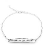 Pami Accessories Bratara tip lant cu ornament cu strasuri zirconiu Argint 925, BA-120