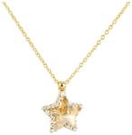 Pami Accessories Colier cu cristal Swarovski steluta, placat cu aur, 40 + 3 cm, CLC-80, Auriu/Bej