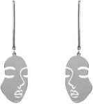 Pami Accessories Cercei dama Pami, JD1218-473, 8.5x2.5 cm, Argintiu