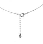 Pami Accessories Colier cu floare cu cristale Swarovski, placat cu aur alb, 38 + 3 cm, CLC-140, Multicolor