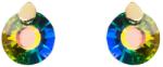 Pami Accessories Cercei dama cristal Swarovski rotund, placati cu aur, 14x12 mm, CCC-60, Multicolor