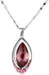 Pami Accessories Colier cu cristal Swarovski, placat cu aur alb, 80 + 5 cm, CLC-160, Rosu