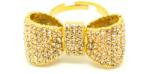 Pami Accessories Inel Crystal Bow, IF-50, 17.2 mm, bej