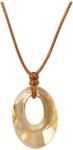 Pami Accessories Colier cu cristal Swarovski oval, CLC-100, 30-60 cm, Bej