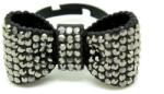 Pami Accessories Inel Crystal Bow, IF-50, 17.2 mm, negru
