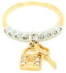 Pami Accessories Inel placat cu aur Anna, 18.9 mm, IC-40, Argintiu/Auriu