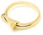 Pami Accessories Inel placat cu aur cu tinte, 17.6 mm, IC-60, Auriu