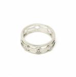 Pami Accessories Inel cu strasuri zirconiu, argintiu, 18 mm