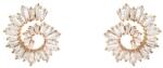 Pami Accessories Cercei dama spirala cu cristale zirconiu, placati cu aur roz, 1.8 x 1.7 cm, Auriu roze
