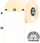 Tezeko 25 * 75 mm, thermo etikett címke (800 címke/tekercs) (T0250007500-001)