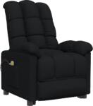 vidaXL Fotoliu de masaj rabatabil electric, negru, material textil (3073760)