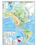 Carta Atlas Harta fizica + politica America plastifiata A3