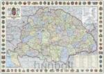  A Magyar Szent Korona országai 1914 (1: 360 000) 125x90 cm Íves