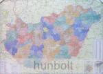  Magyarország régiói, megyéi, kistérségei és települése 120x87 cm Íves