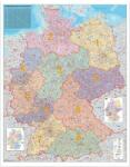  Hartă Germania coduri postale - șipci de lemn