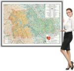  Harta județului Neamț în ramă de aluminiu