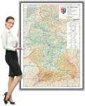  Harta județului Hunedoara în ramă de aluminiu