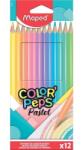 Maped Creioane colorate Color Peps Pastel, 12 culori/set, Maped 832069