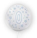 Tuban Balon transparent - albastru 45 cm, cifra 0, baieti Tuban RB31199