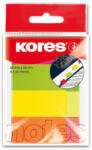 KORES Index autoadeziv hartie 50x20 mm, 4 culori neon, 200 file/set KORES