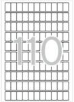 APLI Etikett, 12x18 mm, kerekített sarkú, A5 hordozón, 1650 etikett/csomag (01860)