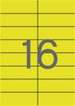 APLI Etikett, 105x37 mm, színes, sárga, 1600 etikett/csomag (12976)