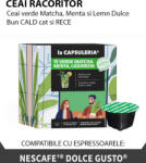 La Capsuleria Ceai verde matcha, menta si lemn dulce, 16 capsule compatibile Dolce Gusto, La Capsuleria (DG33)
