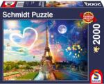 Schmidt Spiele Puzzle Schmidt din 2000 de piese - Paris - Day And Night (58941) Puzzle