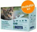 Bozita 12x85g Bozita falatok szószban, tasakos nedves macskatáp- Vegyes csomag: húsmenü (4 változat)