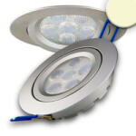 LEDIUM Süllyesztett LED spotlámpa, ezüst, 15W, 800 lm, 2700K melegfehér, 72°, fényerőszabályozható (OH9112469)