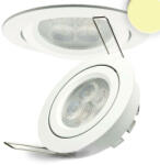 LEDIUM Süllyesztett LED lámpa, fehér, 8W, 420 lm, 2700K melegfehér, 72°, fényerőszabályozható (OH9112049)