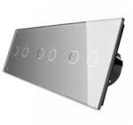 LIVOLO Intrerupator dublu+dublu+dublu Livolo vl-c702c702c702-15 cu touch din sticla Gri (vl-c702/c702/c702-15)