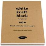 Daco Bloc desen hartie alba-kraft-neagra A5, 60 file, 110-24 g/mp, Daco (BD503)