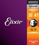 Elixir 80/20 Bronze NanoWeb 10-47(11002) Extra Light akusztikus húrkészlet - hangszercenter