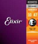  Elixir 80/20 Bronze NanoWeb 10-47(11152) 12 húros Light akusztikus húrkészlet - hangszercenter