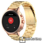  Fém okosóra szíj - ARANY - rozsdamentes acél, csatos, 18mm széles - Xiaomi Mi Watch (For China Market) / Fossil Gen 4 / HUAWEI TalkBand B5 / Garmin vivoactive 4S