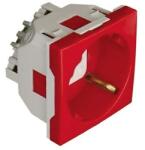 Efapel 45136 SVM QUADRO 45 dugalj 2P+F 250V 16A piros 45x45 2 modul (45136 SVM)