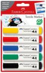 Faber-Castell Blister 5 markere textile standard