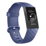 BSTRAP Silicone Diamond (Small) curea pentru Fitbit Charge 3 / 4, dark blue (SFI008C07)