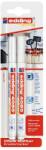 edding Marker Edding 4085, cu creta lichida, varf rotund 1-2 mm, alb, 2 bucati/blister (ED408549) - birotica-asp