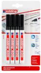 edding Marker permanent Edding 400, varf rotund 1 mm, negru, 4 bucati/blister (ED40041B) - birotica-asp