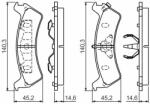 Bosch set placute frana, frana disc BOSCH 0 986 424 655 (0 986 424 655)