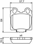 Bosch set placute frana, frana disc BOSCH 0 986 494 231 (0 986 494 231)