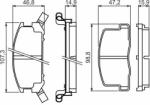 Bosch set placute frana, frana disc BOSCH 0 986 494 412 (0 986 494 412)