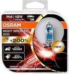 OSRAM H4 halogén izzók 12V 60 / 55W P43t NIGHT BREAKER 200/2 db / (O-641)