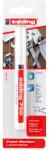 edding Marker Edding 750, cu vopsea, corp metalic, varf 2-4 mm, alb, blister (ED75002B)