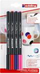 edding Marker Edding 4200, varf tip pensula, 4 culori asortate, blister (ED420069)