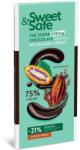 Sly Nutritia Ciocolata Amaruie cu Indulcitor Natural din Stevie SLY NUTRITIA Sweet&Safe 90 g