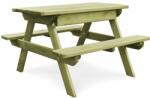 vidaXL Masă de picnic cu bănci, 90 x 90 x 58 cm, lemn de pin tratat (45148)
