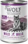 Wolf of Wilderness 6x400g Wolf of Wilderness Senior nedves kutyatáp - Wild Hills - kacsa & borjú